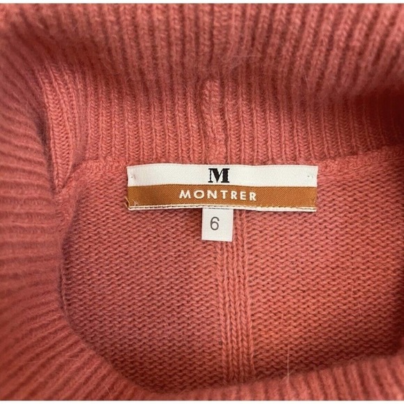 Montrer Italian Wool Angora Dusty Pink Knit Pullover Turtleneck Sweater - Picture 10 of 14
